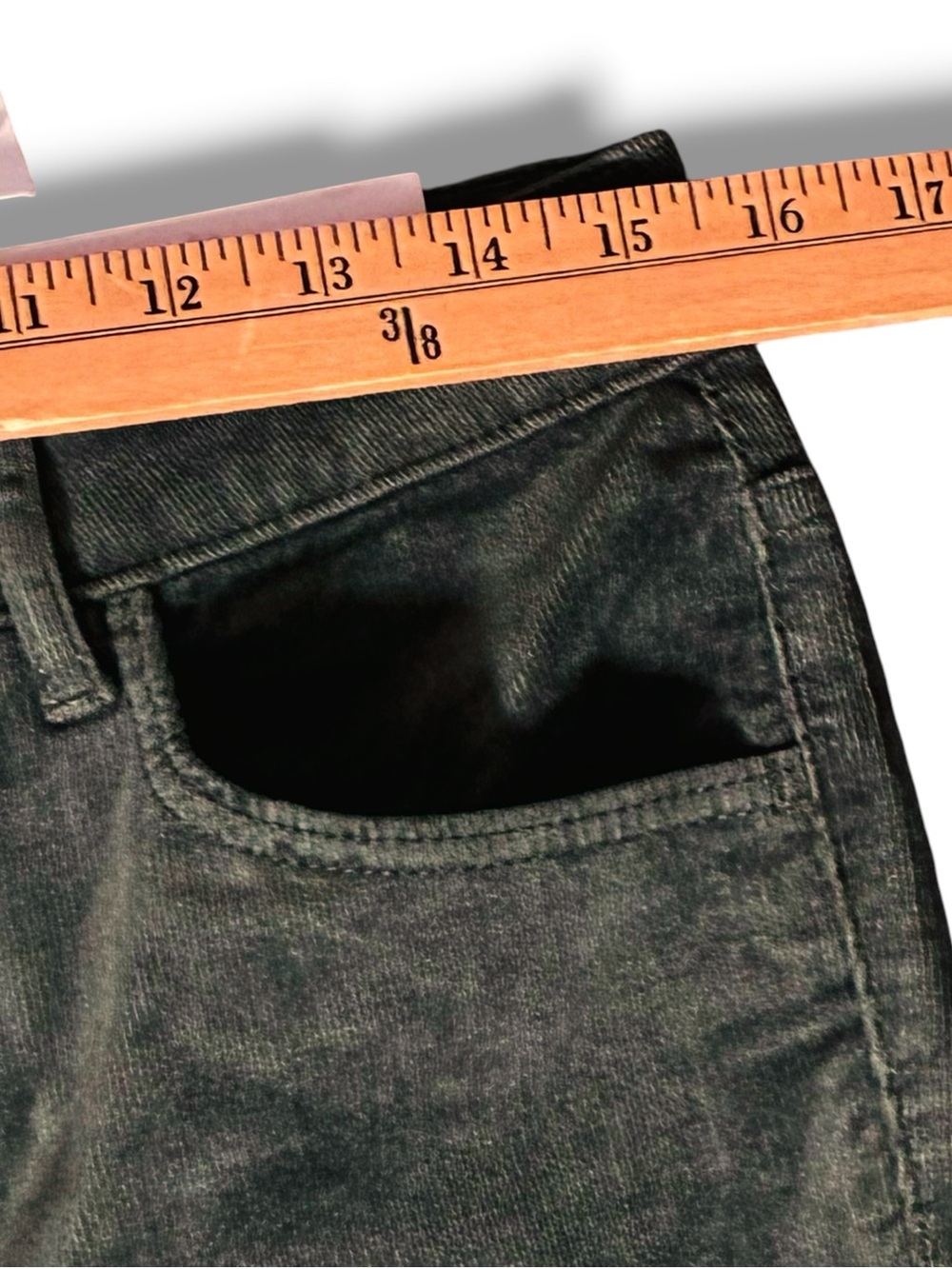 NWT LOFT olive green curved high waist skinny corduroy pants Size: 8 / 29 - Picture 6 of 8